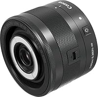 Canon 1362C005 EF-M 28mm f/3.5 Macro Lens with Built in Macro Light Lens, Siilver(EFM28MU), 28 mm