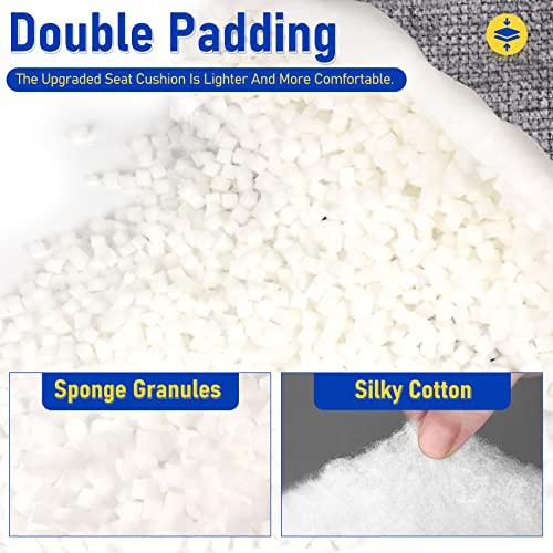 Rofielty Floor Pillow. 22X22 Inch Meditation Cushion Suitable For Yoga, Meditation. Can Be Used Double-Sided Fullness Floor Cushions Suitable For Windowsill, Floor And Chair (Light Gray) #TOP4