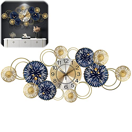 Horloge murale en métal moderne et silencieuse pour décorer le salon ou la cuisine
