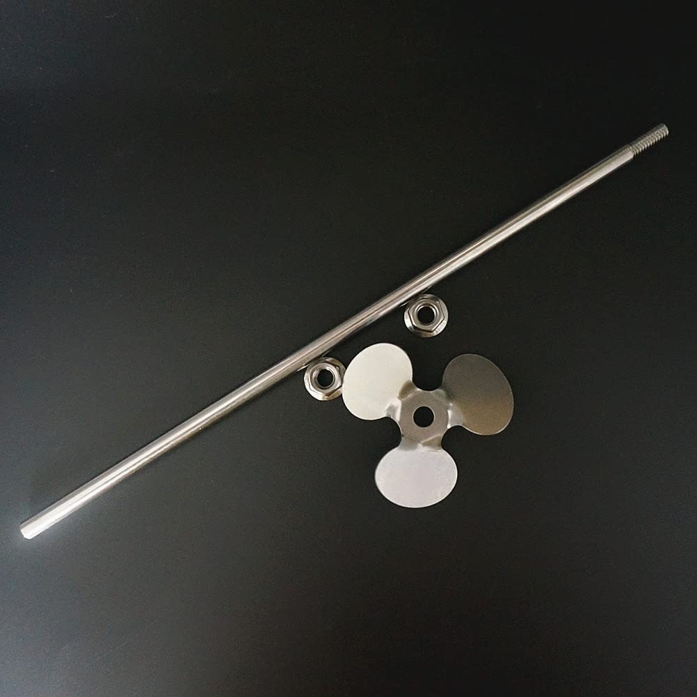 Rührstab Rührstab, Labor 304 Edelstahl DREI-Blatt Overhead Rührstab Set 4-12cm(12cm Blade with Rod)