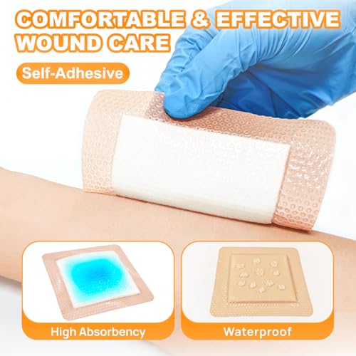 Carbou Medical Xeroform Petrolatum Dressing 1"x8" (Paquete de 50) + Silicone Super Absorbent Wound Dressing 5"x5" (Paquete de 10) miniatura 6