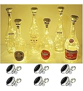 Solar Wine Bottle Lights, 6 Pack 20LED Solar Powered Diamond Cork Lights, Waterproof Outdoor Fair...