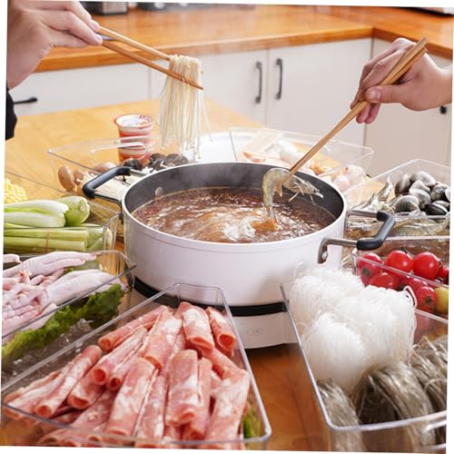 GRIRIW Snack Tray Prepared Food Container Side Dish Platter Dried Fruit Holder Hot Pot Accessories - Thumbnail 4