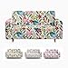 FANSU Sofabezug Elastischer 1/2/3/4 Sitze, Modern Blumen Muster Sofa Überzug, Rutschfester Waschbarer All-Inclusive Sofahusse, Geeignet Für Wohnzimmern, Schlafzimmern (Mehrfarbig,3 Sitzer)