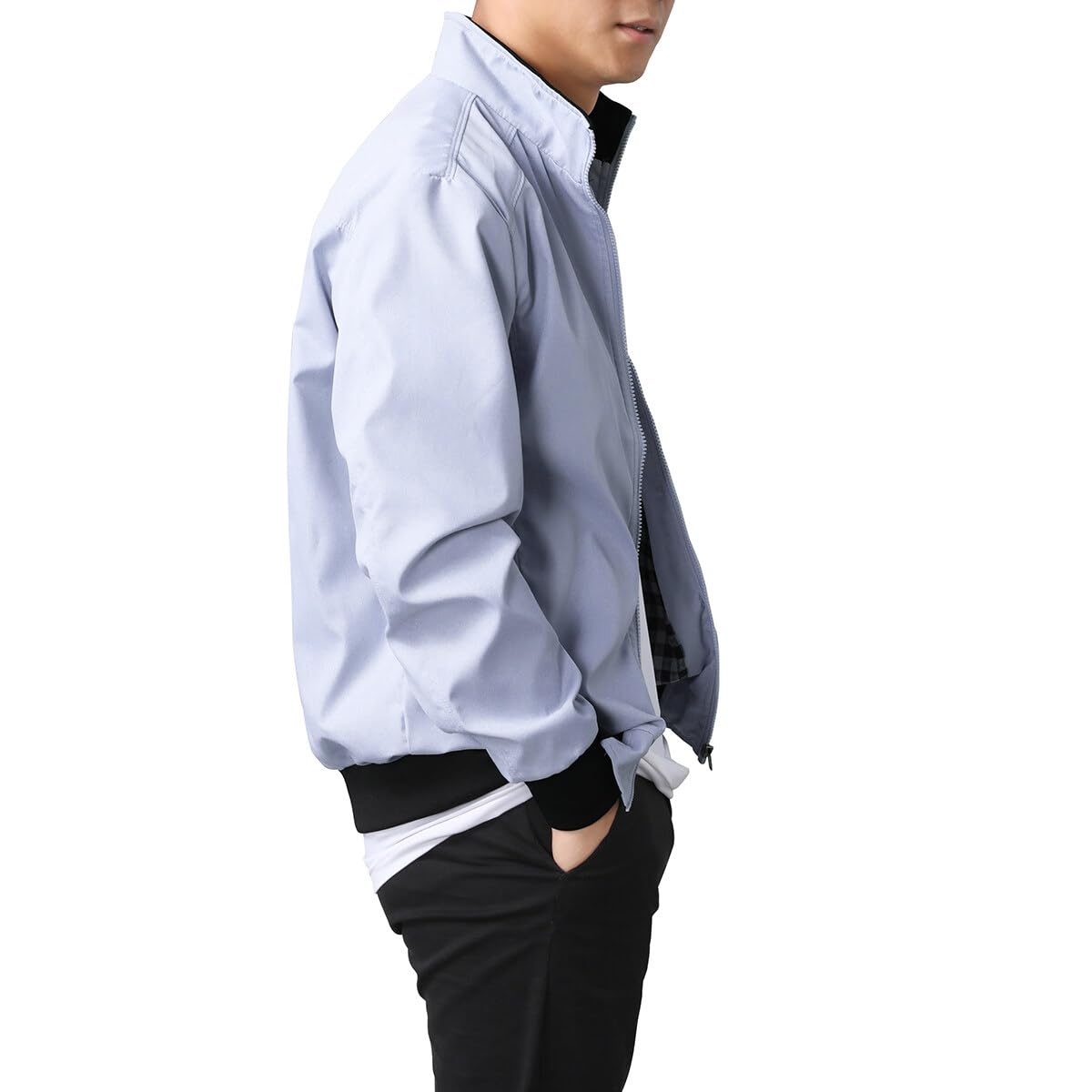 Allthemen Giubbotto da Uomo Invernale Caldo da Aviatore Leggero Giacca Tattica Militare Casual Autunno Giacca Sportiva Maniche Lunghe Zip Primavera Collo Alto Taglio Vento