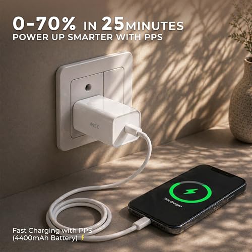 Image of MAK 33W Type C PD Fast Charger Adapter Compatible for Nothing Phone 2a Plus, Nothing Phone 2a, Nothing Phone 2, Nothing Phone 1 and CMF Phone 1, Super Fast USB C Wall Charger 3A White.