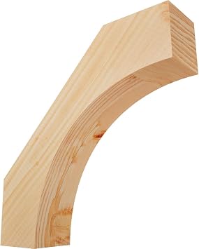 Ekena Millwork BRC04X14X14WTL00SDF 3 1/2"W x 14"D x 14"H Westlake Smooth Knee Brace, Douglas Fir