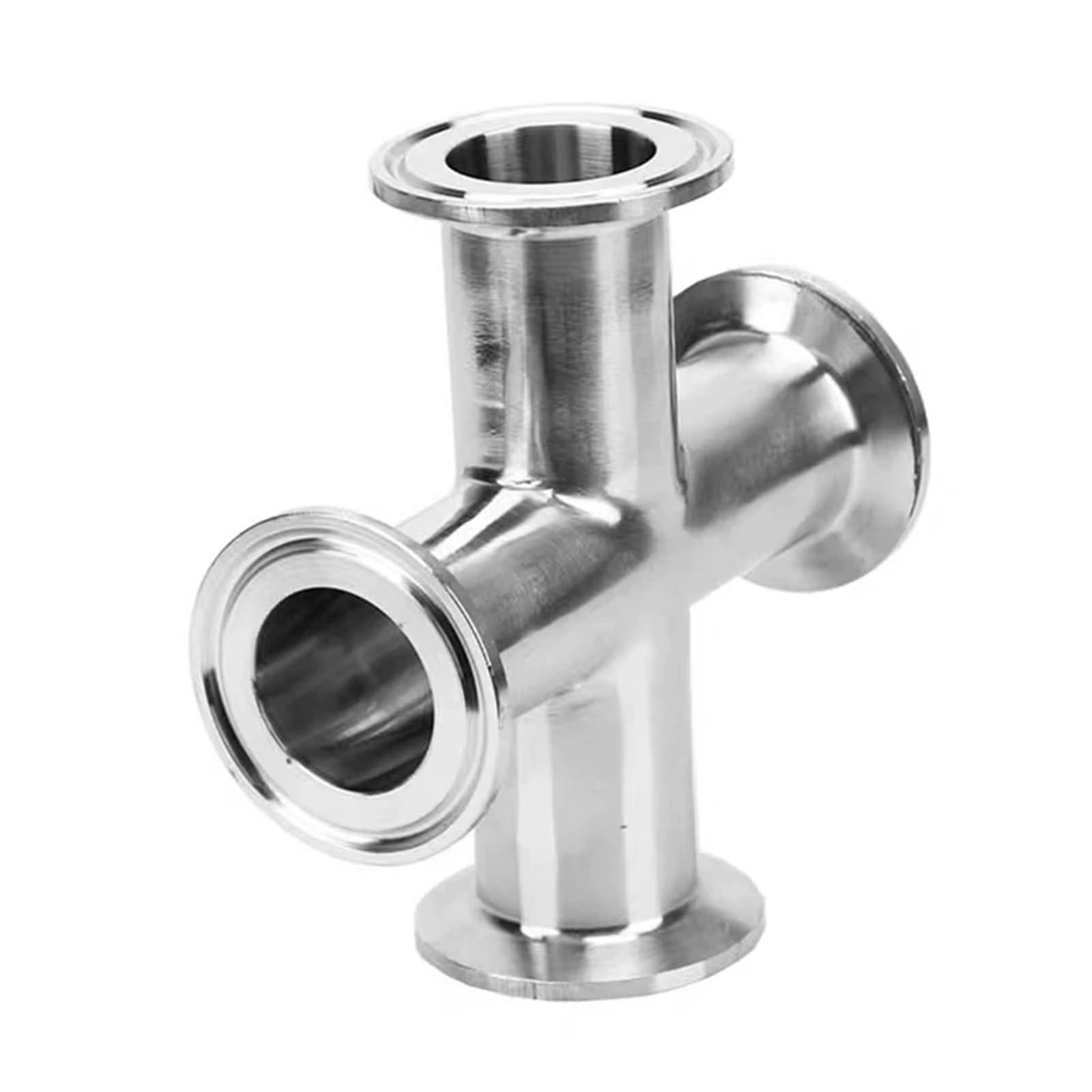 3/4" 1” 2“ 3” 4” Pipe 19mm-102mm SS304 4 Way Cross Fitting 50.5-119mm(19mm x Ferrule 50.5)