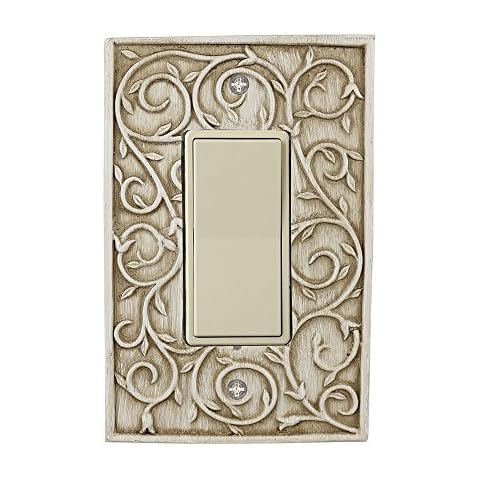 Placa de pared Meriville con voluta decorativa para interruptor basculante Cover