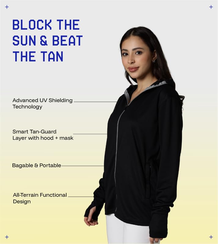 Image of BLUE TYGA Womens Sunscreen Jacket 2.0 - Advanced Protection from Sun & Pollution - UPF 50+ Protection