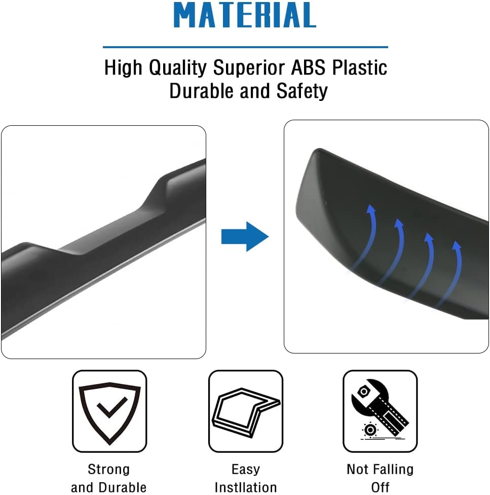 Challenger Rear Spoiler Compatible with 2008-2017 Dodge Challenger Coupe SRT/SXT/GT Demon Style Challenger Rear Trunk Spoiler Wing Challenger Spoiler Wing Matte Black