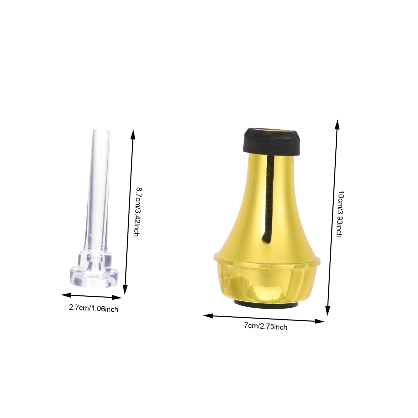 HEMOTON Mute Mouthpiece Set Trumpet Practice Mute Fine Craftsmanship Reduce Noise Effectively