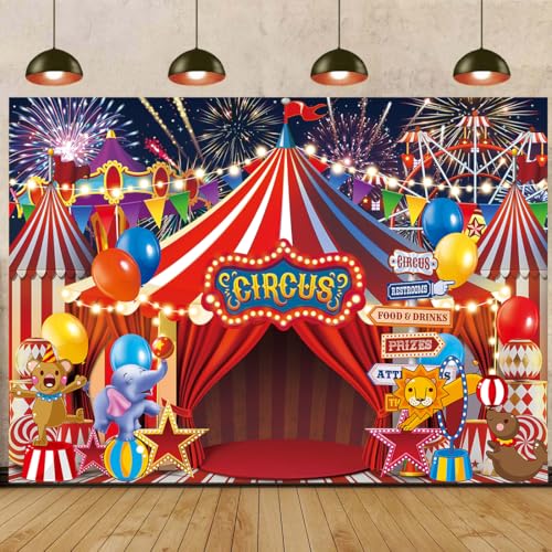 Toile de fond rouge pour carnaval et décoration anniversaire cirque
