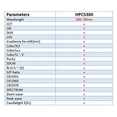 Hopoocolor HPCS300 Mini Spectrometer Handheld CRI Meter for LED Light Tester with Software