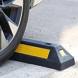 Rubyu Pneus De Voiture Parking Curb | Butées De Roues De Trottoir De Stationnement | Bordures De Butée De Stationnement Robustes | Bloc De Guidage Automatique De Roue 21.26x5.51x3.54in, 1pc