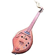 Isarn Acoustic Electric Phin 3 Strings, Thai Lao Guitar Musical Instrument, Traditional Thai Musical Pin47