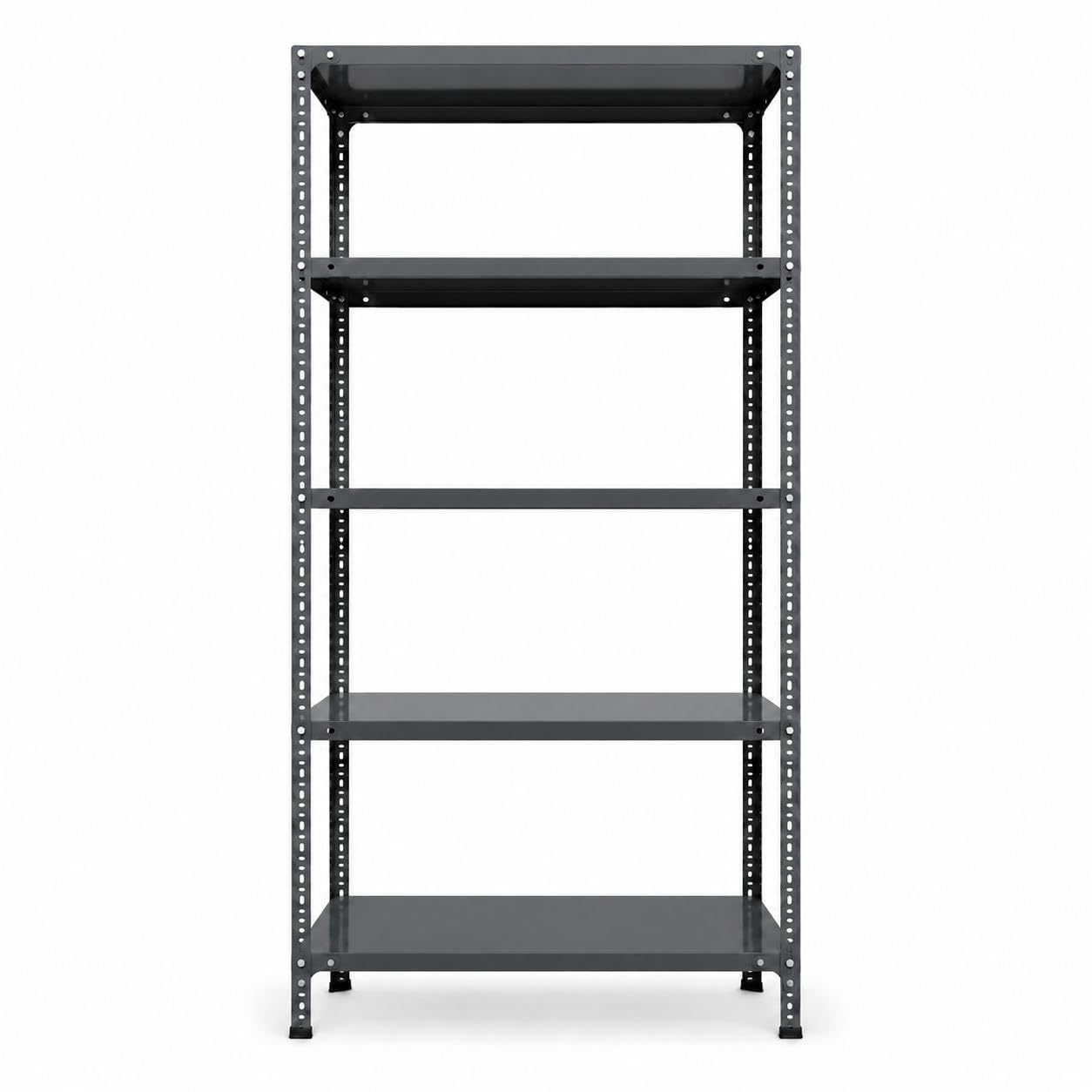 OLYMAX Heavy Duty Metal Storage Rack Shelf for Home, Office, Warehouse & Garage | Multi-Layer Industrial Shelving Unit | Bolt Assembly Storage Organizer (Grey, 5)-image-23