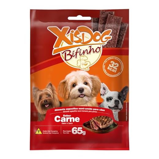 Petisco XisDog Bifinho para Cães Sabor Carne - 65g - 1 unidade