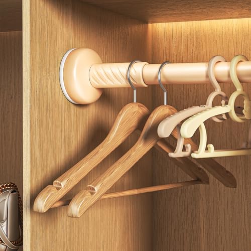 Barra Armario Barra para Colgar Ropa Desmontable de 1 Pulgada de Diámetro, Barra para Colgar Ropa Ajustable, Barra Tensora para Cortinas sin Necesidad de Taladrar para El Hogar o El Hotel(70-120 cm (2