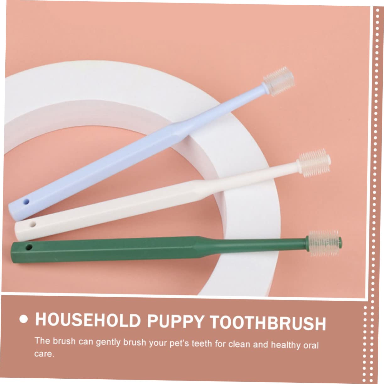 Sosoport 12piezas Cepillo De Dientes Para Mascotas Limpieza Oral Para Perros y Gatos De Azules y