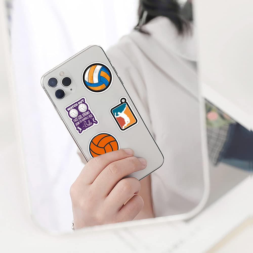 100 Adesivi Pallavolo In Vinile - Per Laptop, Auto, Skateboard - Design Sportivo - Impermeabili - Foto 5