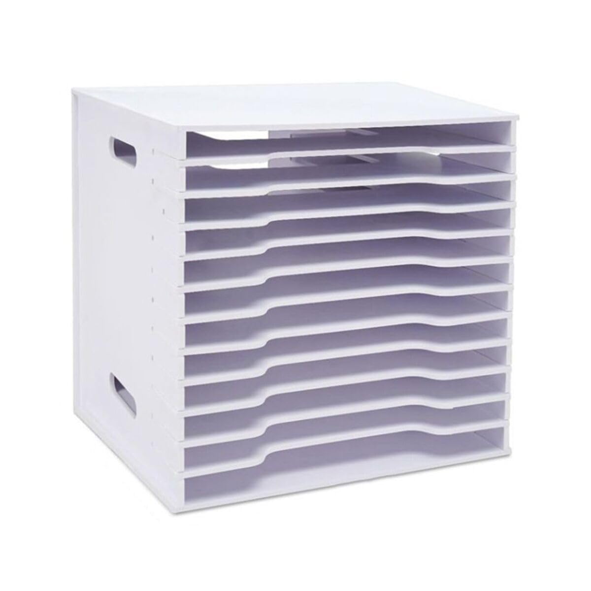 Organizador de papel de escritorio de 12 niveles, 33 x 30 cm, bandeja de papel ajustable, soporte de escritorio para archivos, soporte para documentos, oficina, escuela, hogar