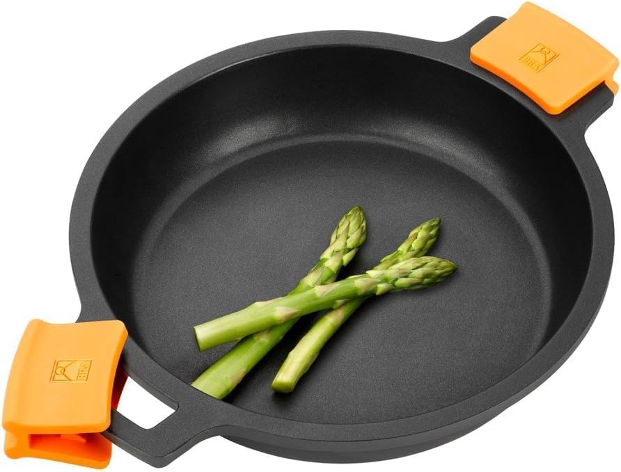 Cacerola baja BRA con tapa de cristal y asas de silicona por 39,79€