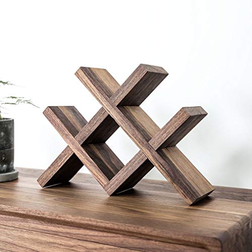 Soporte para 4 botellas de vino de madera plegable miniatura 4