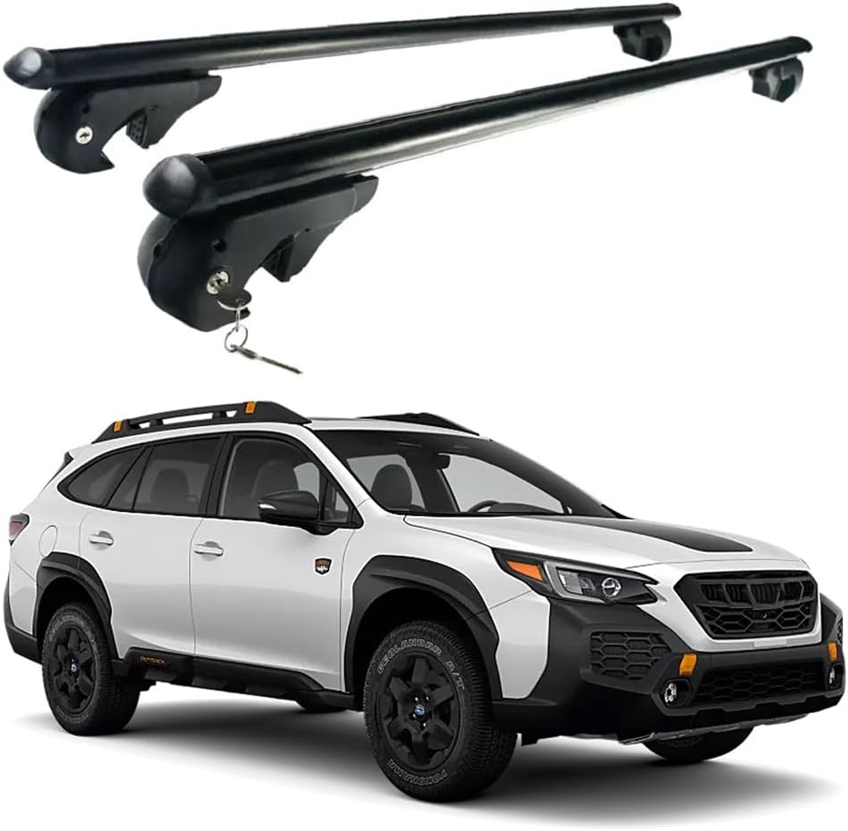 FTAPACCE 2PCS Lockable Crossbars Cross Bar Cargo Carrier Fits for Subaru Outback Wilderness 2022 2023 Roof Rail