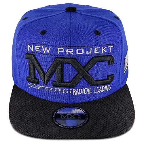 Boné MXC BRASIL Aba Reta Snapback Ajustável Radical Tamanho:Único;Cor:Azul