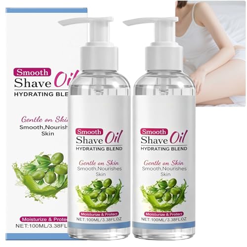 Olio da barba idratante, gel e olio da barba per pelli sensibili, riduce irritazioni, rossori e secchezza, assorbimento rapido, idratazione non grassa per una rasatura confortevole (2pcs)