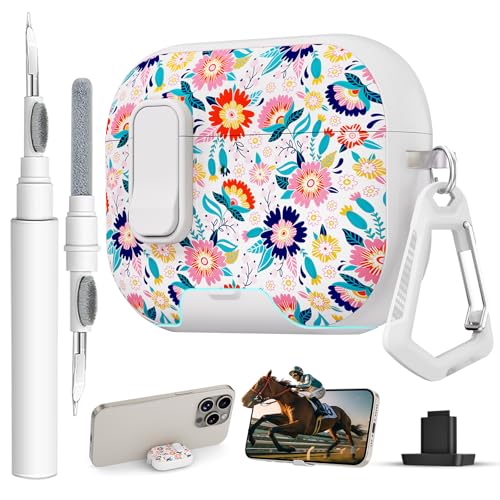Image of for AirPods Pro 3 Case with Lock & Phone Stand,Cute Floral Pattern Style