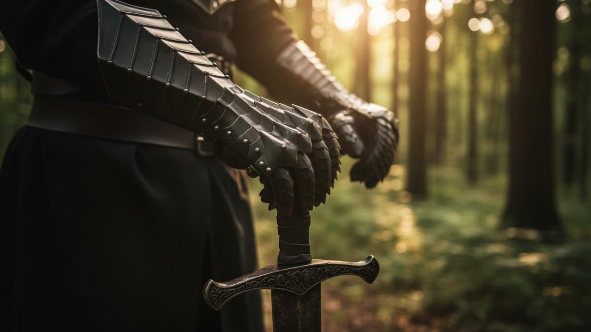 Armor Schwarze antike Nazgul Stulpenhandschuhe aus Stahl, mittelalterliche Rüstung, Paar Crusader LARP Stulpen