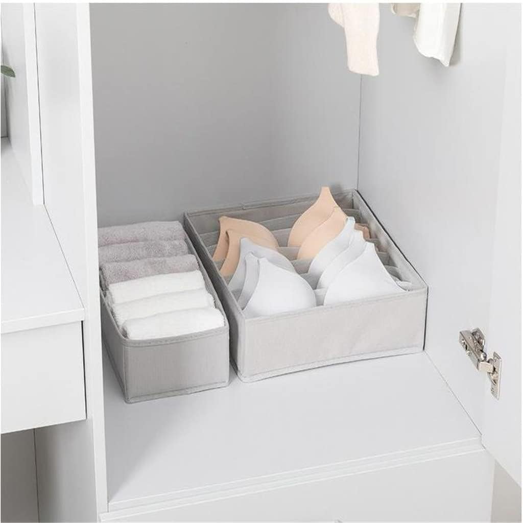 Foldable Storage Boxes Multi-size Underwear Closet Drawer Divider Lidded Organizer Box for Ties Socks Bra Bedroom