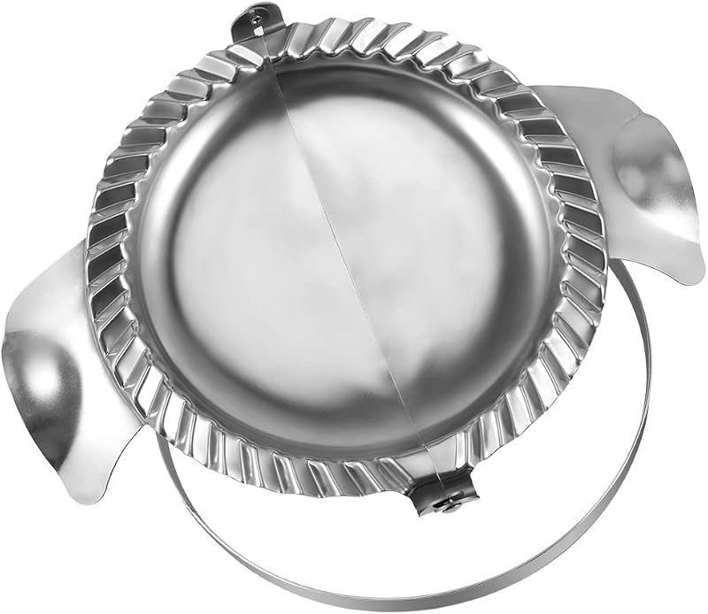 Máquina para hacer empanadas extragrande, sello de 7 pulgadas con círculo cortador de masa, prensa de acero inoxidable, herramientas de pastelería, máquina para hacer pasteles de bolsillo
