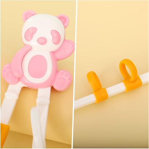 Miniatura 10 de jawbush - Palillos de entrenamiento para niños, 3 pares de palillos reutilizables para niños, lindos con cabeza de dinosaurio, puntas