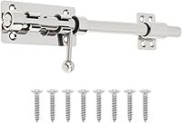 Vista 16 de Pestillo de puerta de perno deslizante, cerrojo de acero inoxidable 304 de 6.3 pulgadas con orificio de candado de 0.394 pulgadas, cerrojo de 0.55