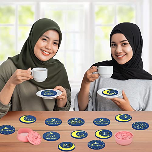 20 Pcs Eid Mubarak Cookie Cutters With Plunger Set, 3D Ramadan Islamic Muslim Cookie Stamps, Diy Eid Biscuit Press Stamp Molds Plastic Biscuit Embossing Fondant Baking Tool,10 Styles (Fresh Style) #TOP2
