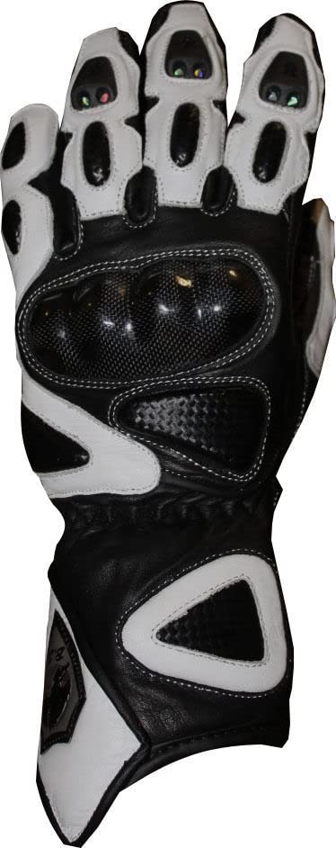 BI ESSE Guanti Moto Pelle Con Protezioni Rigide da Pista Racing