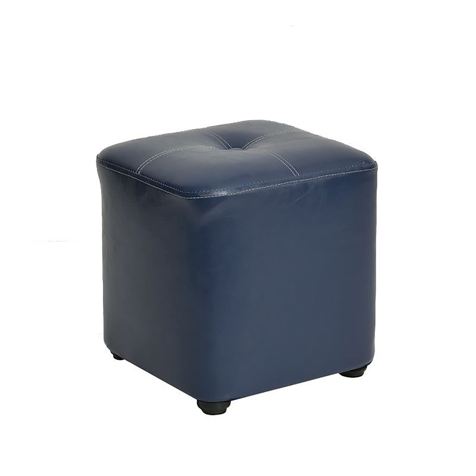 Tabouret rectangulaire repose-pieds salon cuir PU et petit pouf