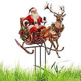 Solido in qualsiasi condizione atmosferica: realizzato in acrilico resistente, questi graziosi picchetti da giardino di Natale durano attraverso la pioggia, il sole e il vento, garantendo il colore che non sbiadisce