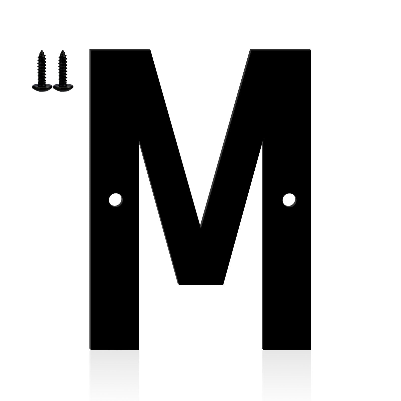 Ya_chtttwo Aluminum Numbers and Letters - Black Metal Door Numbers - Outdoor Metal Address Plate (12" M)