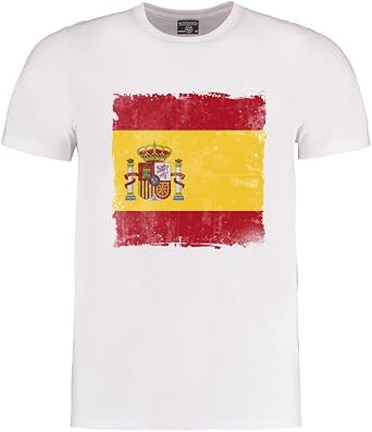 Camiseta mujer FatCuckoo Bandera Española - Símbolo del país del orgullo  nacional de España Blanco blanco XL : Amazon.es: Ropa