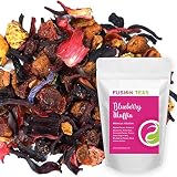 Blueberry Muffin Hibiscus Herbal Fruit Tea - Caffeine Free Loose Leaf Bulk Herbs and Fruit - 5 Oz Po