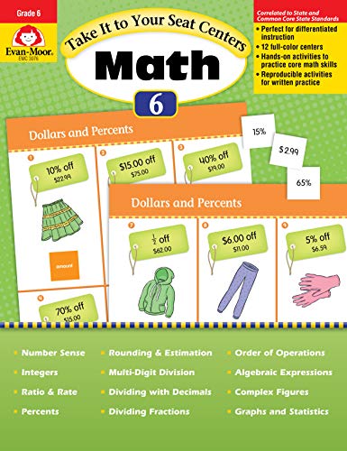 Evan-Moor Common Core Math Centers, Grade 6