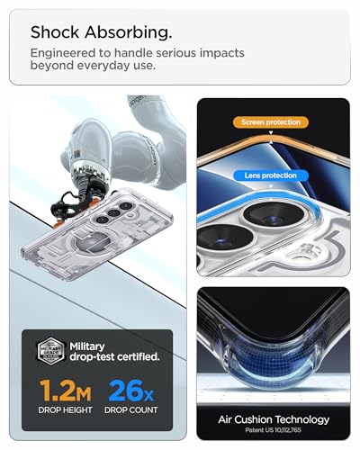 Image of Spigen for Galaxy S26 Case, Ultra Hybrid MagFit [Anti-Yellowing] [Compatible with MagSafe] [Fast Wireless Charging] - Zero One White