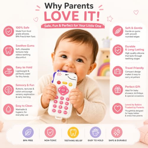 Image of CHICAGOZONE Premium Baby Silicone Teether Ring Toy - BPA Free Soft Teething Toy for Infants, Multi-Texture Sensory Chew Toy, Easy Grip Teether for Babies 3-12 Months, Cute Animal Design (Multicolor) (WHITE REMOTE KITT)