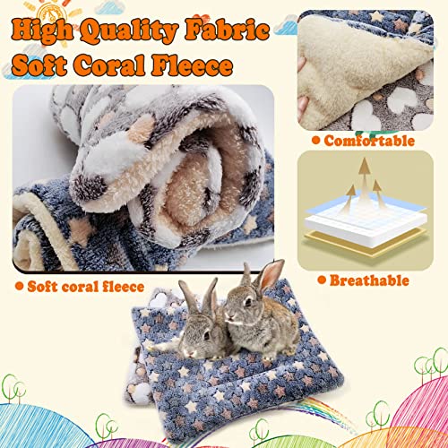 Kathson 2 Pcs Rabbit Bed Mat Guinea Pig Warm Bed Small Animal Plush Bed Winter Thick Fleece Sleep Pad For Bunny Hamster Squirrel Chinchilla Ferrets Hedgehog #TOP2