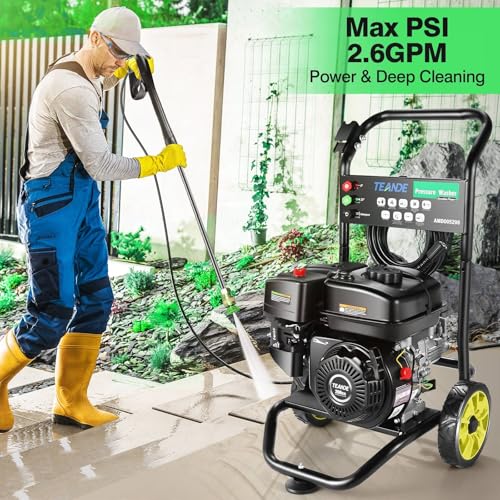 Teande T5298-4000 4200 Gas Pressure Washer 4000Psi Gas Power Washer 2.6Gpm 7.0Hp Engine Heavy Duty Power Washer Gas Powered thumb #2