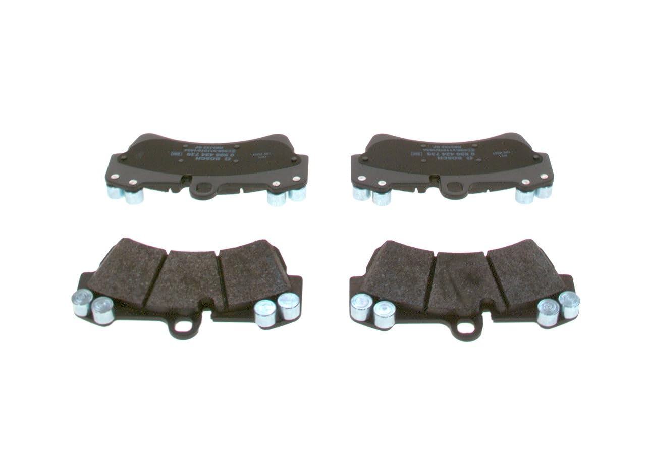Bosch BP448 - Pastiglie Freni Auto, Delantero - Calidad Bosch - Reducción de Ruido y Polvo - Certificación ECE-R90 - Sin Cobre - 1 Juego de 4 Pastillas